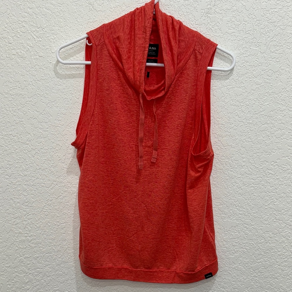 Prana Vibrant Coral Muscle Tee